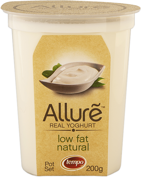 Low-fat natural Allure Real Yoghurt
